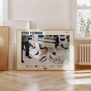 Steve Yzerman Poster, Yzerman NHL, Hockey Posters, Steve Yzerman Prints, Steve Yzerman Gift, Hockey Wall Decor