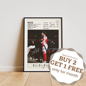 Declan Rice Poster, Soccer Gifts, Sports Poster, Football Player Poster, Soccer Wall Art, Declan Rice Print