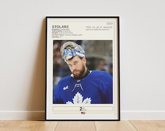 Anthony Stolarz Poster, Hockey Posters, Anthony Stolarz Prints, NHL Wall Art, Anthony Stolarz Gift, Hockey Wall Decor