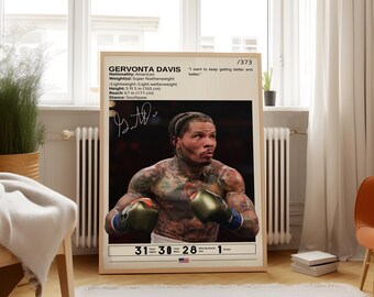 Póster de Gervonta Davis, póster de boxeo, impresión de Gervonta Davis, regalos para fans de Gervonta Davis, arte mural de boxeo, leyenda del boxeo