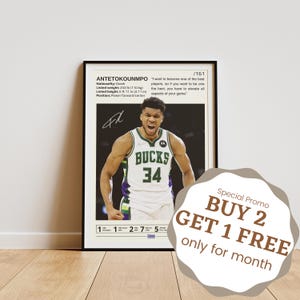 Giannis Antetokounmpo Poster, Giannis Antetokounmpo Print, Basketball Wall Art, Basketball Poster, Basketball Legend, Antetokounmpo Fan Gift