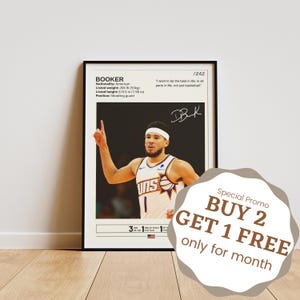 Devin Booker Poster, Devin Booker Fan Gifts, Devin Booker Print, Basketball Poster, Basketball Wall Art, Basketball Legend