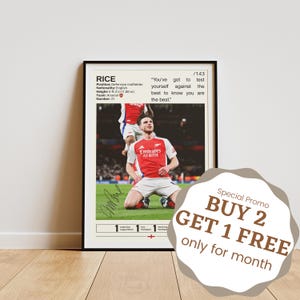 Declan Rice Poster, Soccer Gifts, Sports Poster, Football Player Poster, Soccer Wall Art, Declan Rice Print