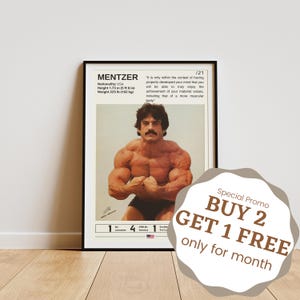 Mike Mentzer Poster, Bodybuilding Posters, Gym Wall Art, Mentzer Print, Bodybuilding Legend, Mentzer Fan Gifts