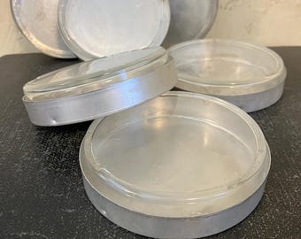 Set of 6 vintage Petrie dishes, craft displays, altar containers