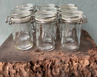 Set of 9 mini jars