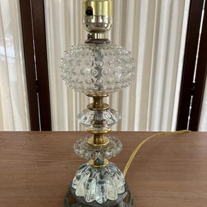 vintage hobnail lamp, new electric, shabby chic lamp