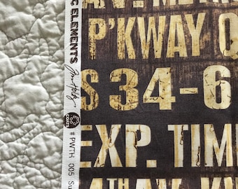Tim Holtz Subway Signs fabric