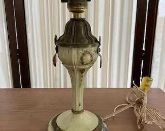 vintage metal neoclassic lamp, new electric, night light
