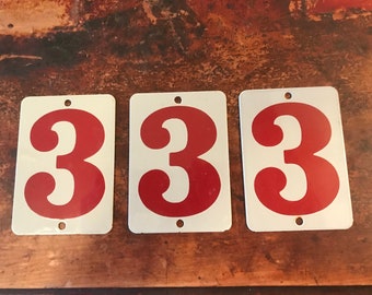 Number 3 enamel plaques