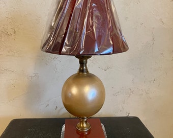 Unique vintage lamp, Night Lamp, Accent lamp, Gold accent, Mantle lamp, Shelf lamp