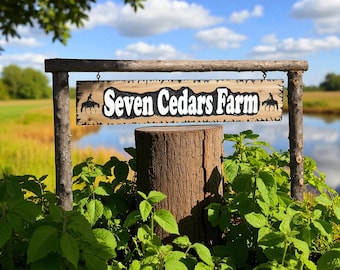 Custom Wooden Farm Sign – Rustic Ranch Personalized Decor