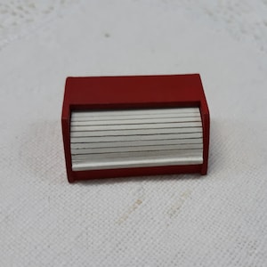 Dollhouse miniature roll top bread bin 12th scale wooden bread  box