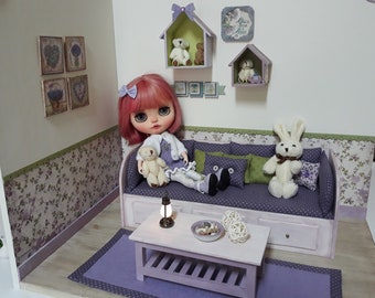 VERKAUFT Blythe diorama , blythe room-box OOAK foto display