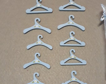 Doll hangers - tiny hangers for Blythe, Middie and Petite -  light blue miniature hangers