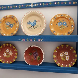 Doll wall plate stand 1/6 scale /  Blythe scale / doll diorama / doll kitchen / doll dining room