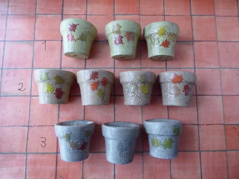 Puppenhaus Miniatur Garten Blumentöpfe paar halbe Wand