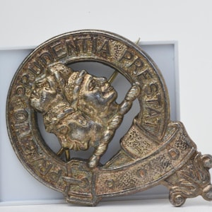 Vintage Silver Tone Morrison Clan Scottish Pin Brooch