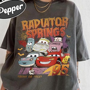 Retro Radiator Springs Cars Halloween Shirt, Lightning McQueen Halloween Shirt, Disney Halloween Trip, Halloween Party, Halloween Gift