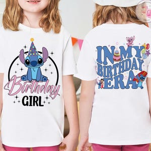 Stitch Birthday Girl PNG: Family Trip Design (Digital Download