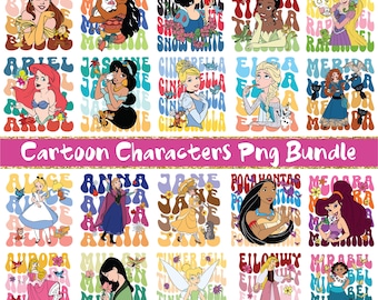 Cartoon Princess PNG Bundle: Snow White, Castle Clipart (Digital Download)