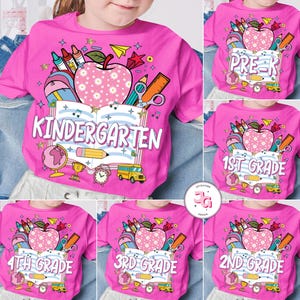 Back To School Bundle PNG, Kindergarten, First Day Of School, Coquette Pencil, Pre-k 1st/2nd/3rd Grade, School Bundle Png, Back To School