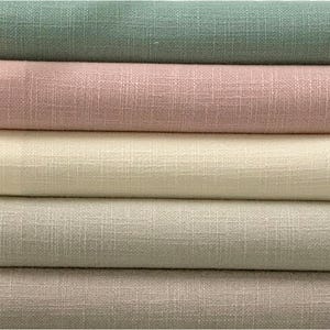 Heavyweight Cotton Blend Fabric Swatches - Curtain/Roman Shade Material Samples - Custom Drapery Textile Samples