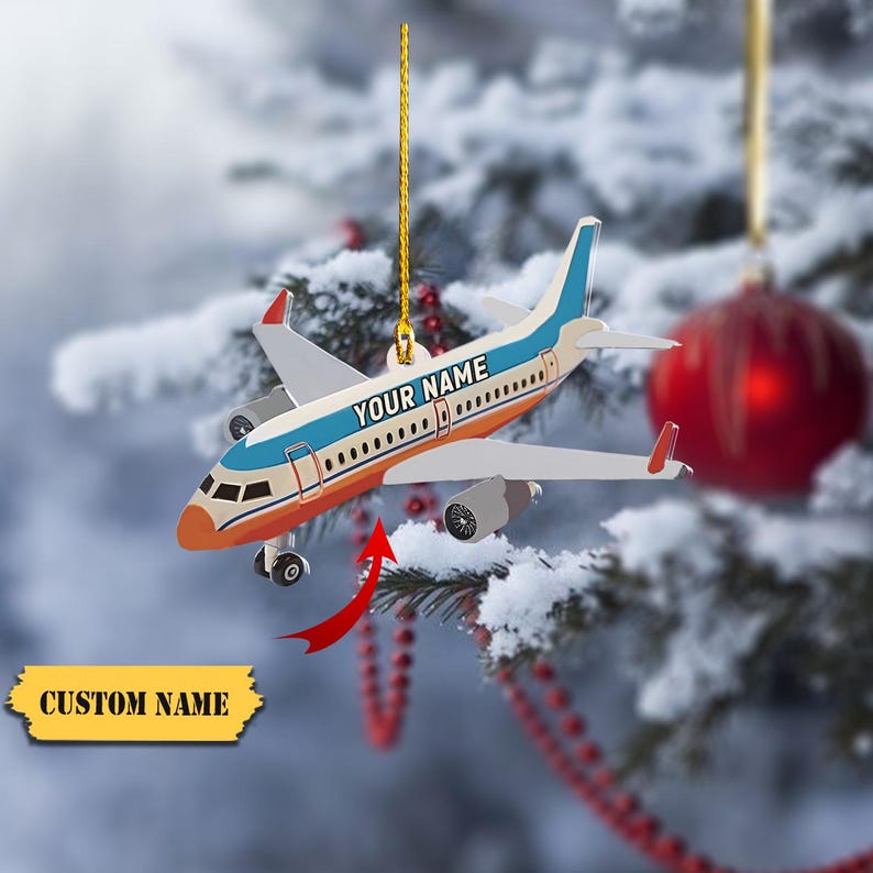 Personalized Airplane Acrylic Ornaments for Christmas Tree,airplane