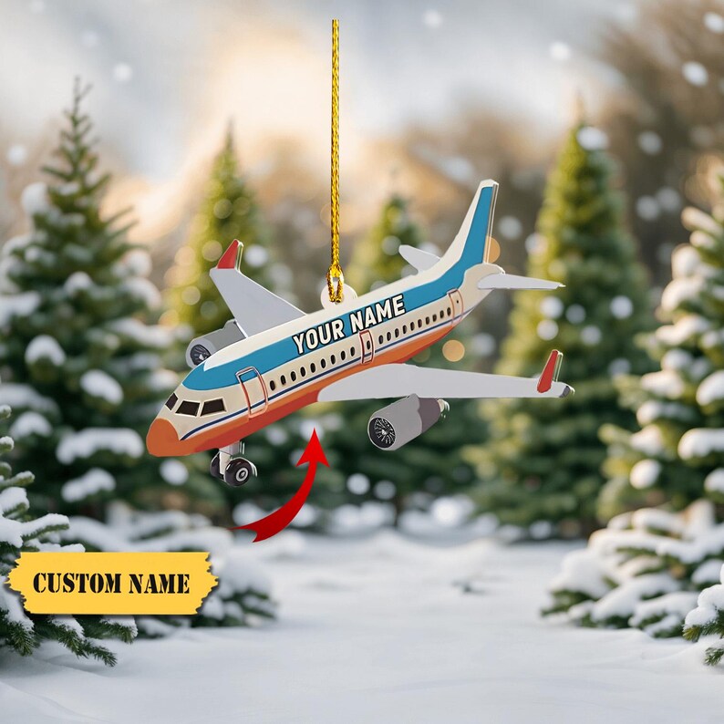 Personalized Airplane Acrylic Ornaments for Christmas Tree,airplane
