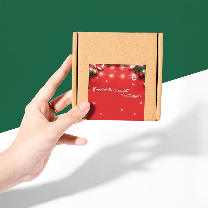 Personalized Makeup Mirror Christmas Tree Transparent Ornament 2D