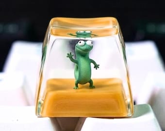 Tom Lizard Hoppers Tastenkappe, Film Artisan Harz Tastenkappe, niedliches lustiges Tastatur-Dekor, niedliches Tastenkappengeschenk für sie, Kindergeschenk