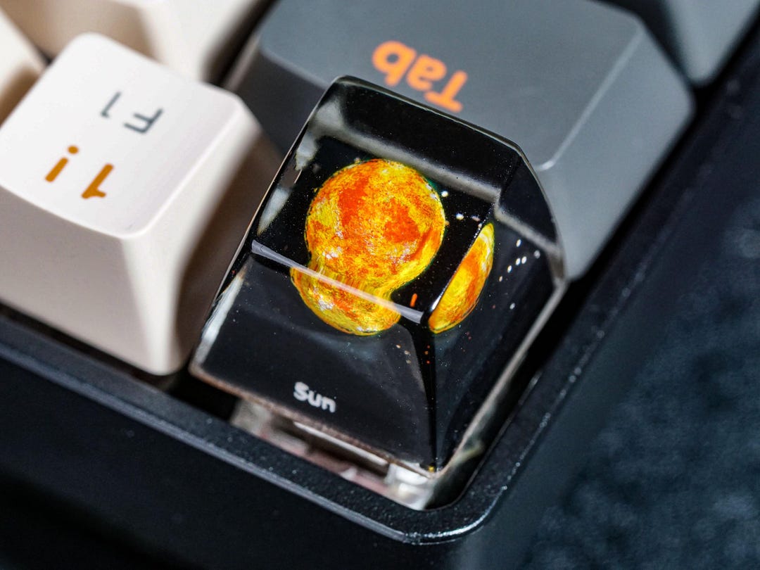 Solar System Key Cap PREMIUM Sun Planet Keycap, Solar System Artisan Keycap Set for MX ...