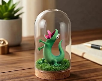 Tom Lizard Glass Dome, Hoppers Movie Gift, Funny Desk Decor, Unique Gift for Friends, Movie Fan Gift, Funny Gift for Her, Cute Decor