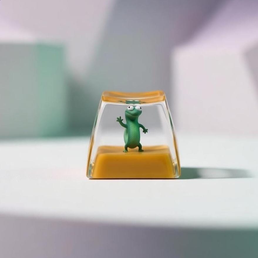 Lizard Keycaps Tom Lizard Hoppers Keycap, Movie Artisan Resin Keycap, Cute Funny ...