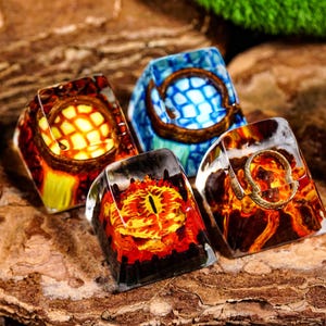 The Lord Of The Ring Artisan Keycap Set for Mechanical Keyboards, Custom Resin Keycap for MX Cherry Switches, Handmade Keyboard Accessory