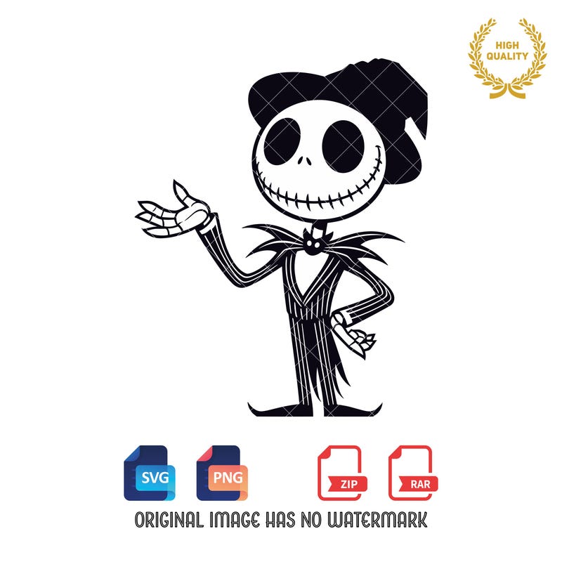 Jack Skellington Svg - Etsy