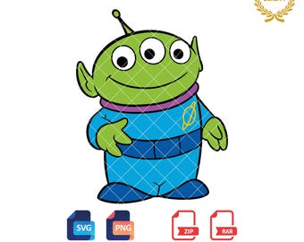 Clipart de extraterrestres de Toy Story, SVG y PNG de extraterrestres (descarga digital)