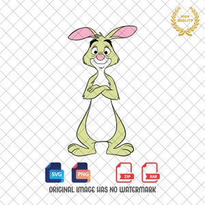 Rabbit Svg, Winnie the Pooh Svg, Rabbit Clipart, Cartoon Svg, Friends Svg, Svg and Png files, Digital Download