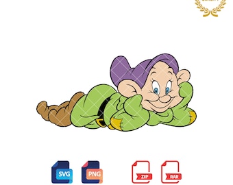 Enanito Tonto SVG y PNG: Clipart de Blancanieves (Descarga digital)