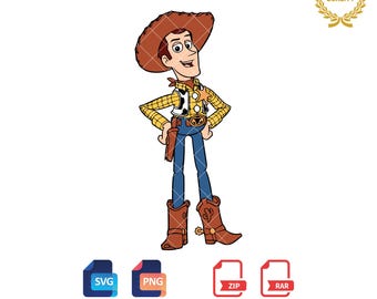 Woody Toy Story Clipart: SVG, PNG Files (Digital Download)