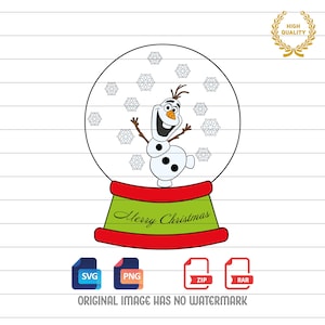 Olaf Svg, Snow Globe Svg, Christmas Svg, Olaf Clipart, Snowman Svg ...
