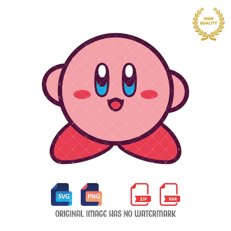 Kirby Face Png - Etsy