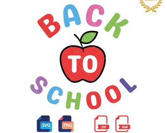 Back to School SVG PNG: First Day Apple Design (Digital Download)