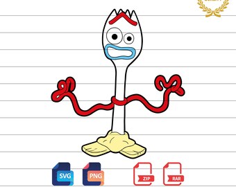 Forky Clipart: Toy Story SVG & PNG Files (Digital Download)