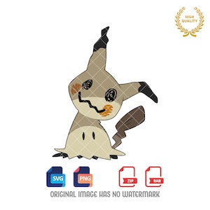 Pokemon Svg Png, Mimikyu Svg, Pokemon Clipart, Mimikyu Pokemon, Svg and Png files, Digital Download