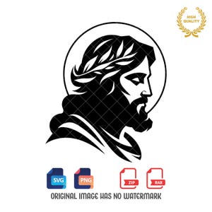 Jesus Silhouette SVG PNG: Christian Faith Design (Digital Download)