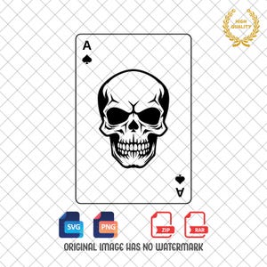 As de pique Svg, conception de tatouage, conception de T-shirt, clipart As de pique, fichiers Svg, Svg et Png de cartes à jouer, téléchargement numérique