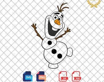 Olaf Frozen Christmas Clipart: SVG, PNG Files (Digital Download)