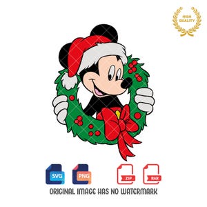 Mickey Mouse Christmas Svg Png, Mickey Christmas Svg, Mickey Clipart, Merry Christmas Svg, Christmas Clipart, Svg and Png files