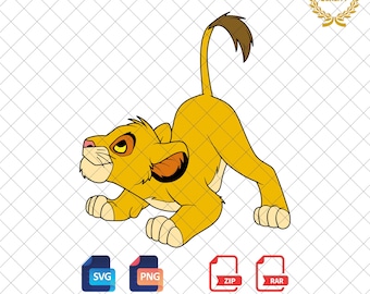 ライオン キング シルエット SVG バンドル: ハクナ マタタ、シンバ